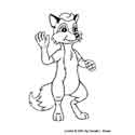 Click for  printable little fox drawing.
