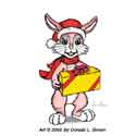 This cute bunny has a holiday gift for his friend.