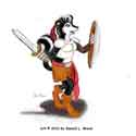 A female skunk fights as a warrior. game...